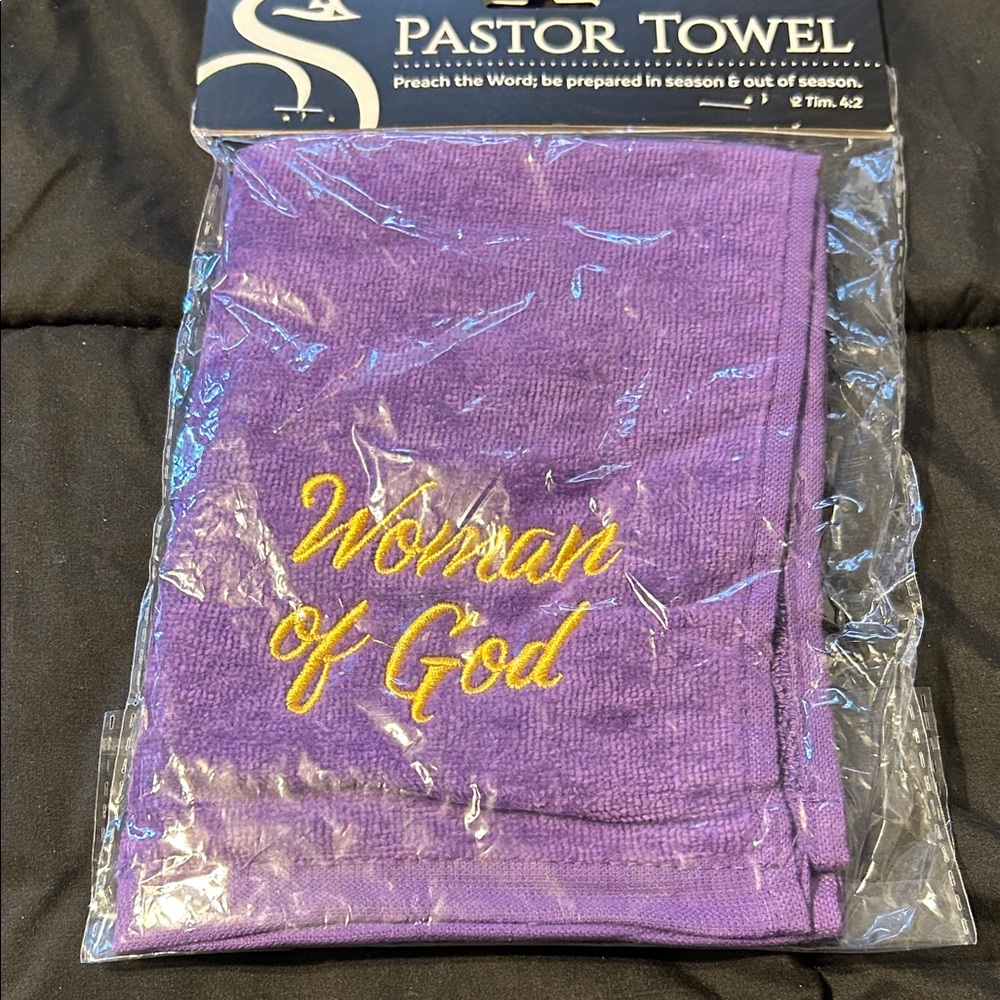 Purple 'Woman of God' Embroidered Accessory